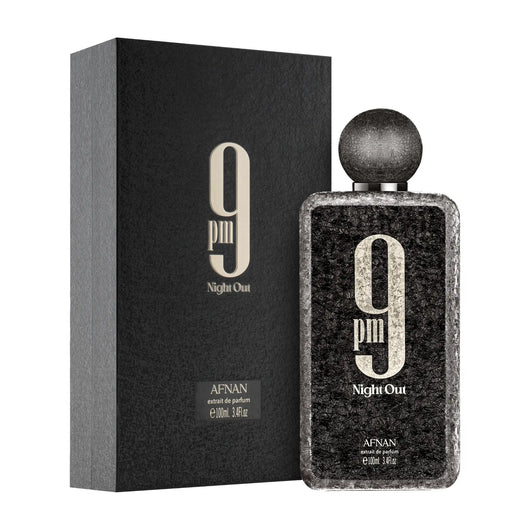 Afnan 9 PM Night Out Extrait 100 ml original, frasco y caja