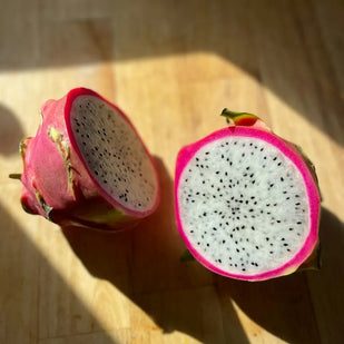Pitahaya, coñac y manzana